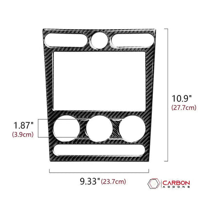  Real Carbon Fiber Infotainment Radio Trim Overlay | Mustang 2005-2009