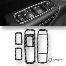 [4pcs] Real Carbon Fiber Window Switch Trim Overlay for 2011-2023 Dodge Durango
