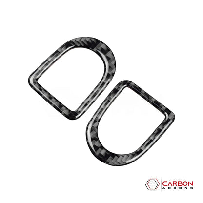 Real Carbon Fiber Door Lock Trim Overlay | Mustang 2005-2009