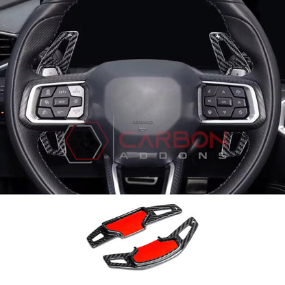 Real Carbon Fiber Paddle Shifter Extensions for 2024+ Ford Mustang