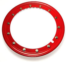 Simulated Bead Lock Hubcap Rings - 15" Red