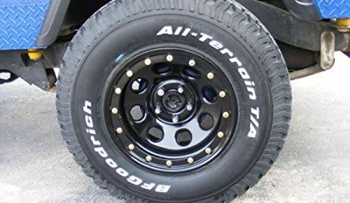 Simulated Bead Lock Hubcap Rings - 16" Black