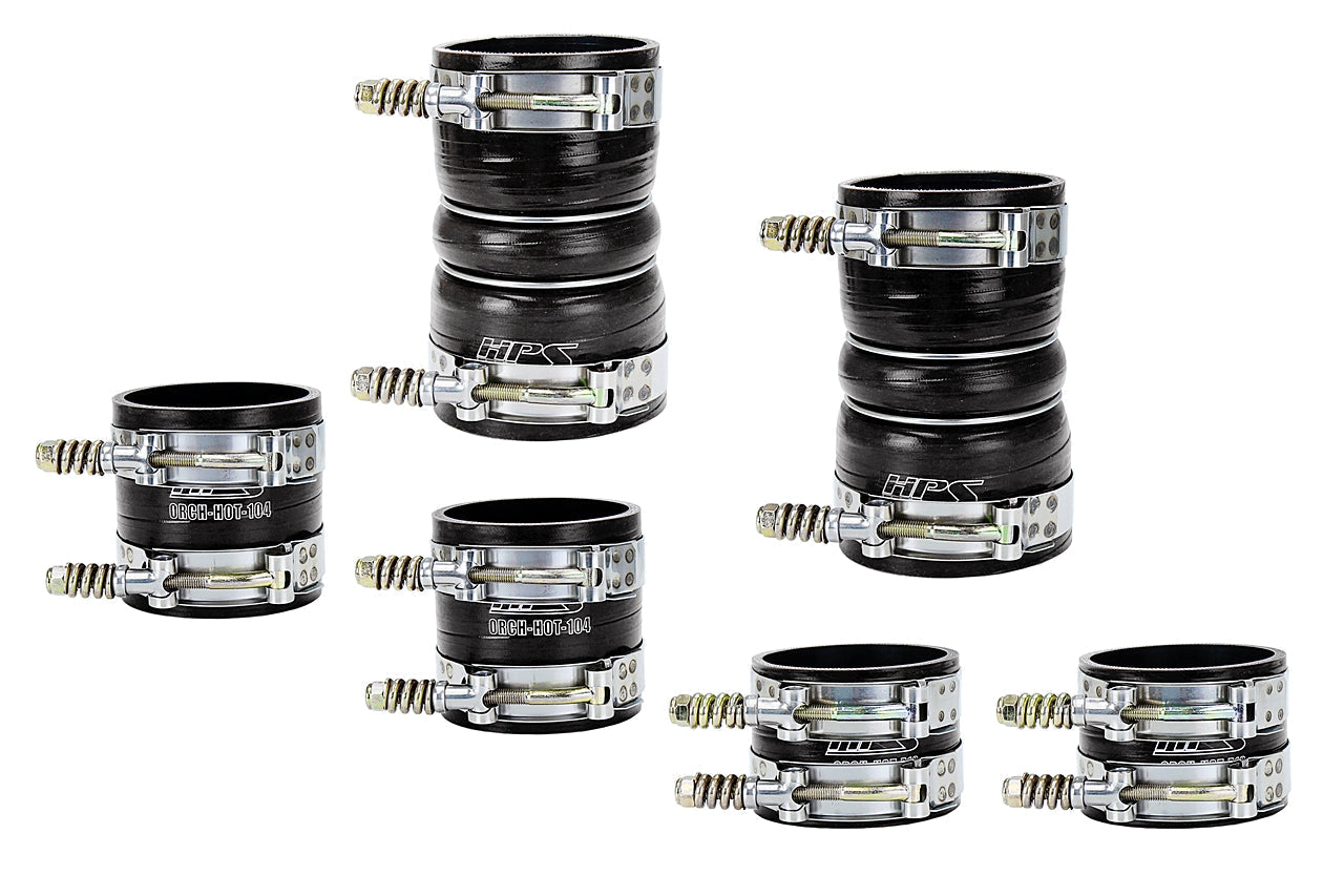 HPS High Temp Reinforced Silicone Intercooler Hose Boots Kit Ford Late 1999 - 2003 F350 Superduty 7.3L PowerStroke Diesel