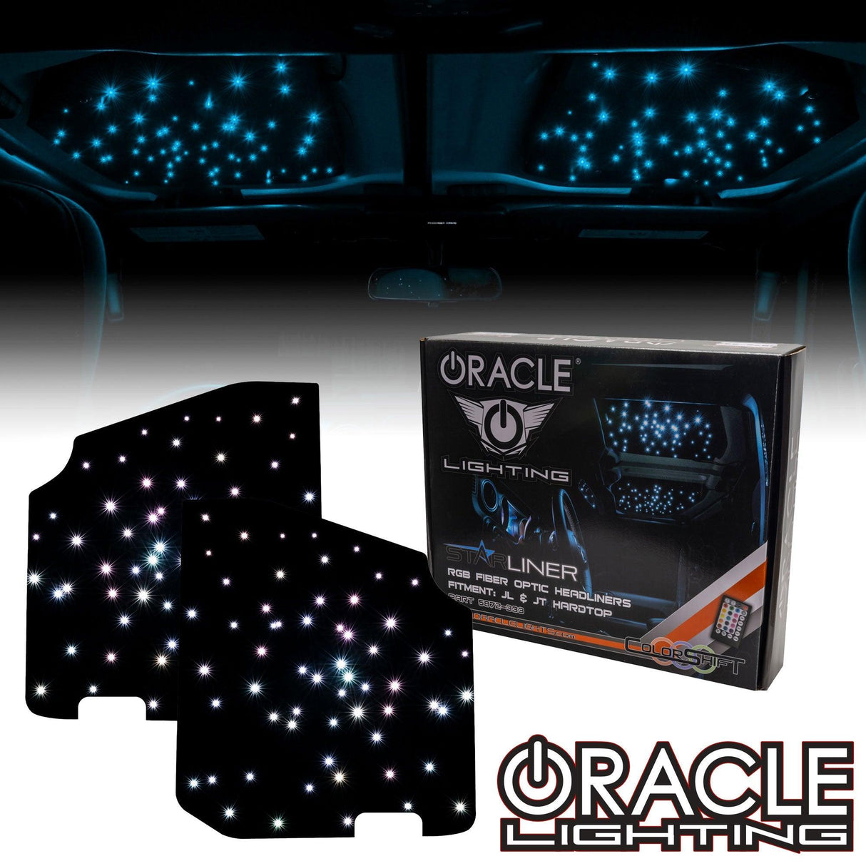 ORACLE Lighting StarLINER ColorSHIFT Fiber Optic Hardtop Headliner-Wrangler JL and Gladiator JT