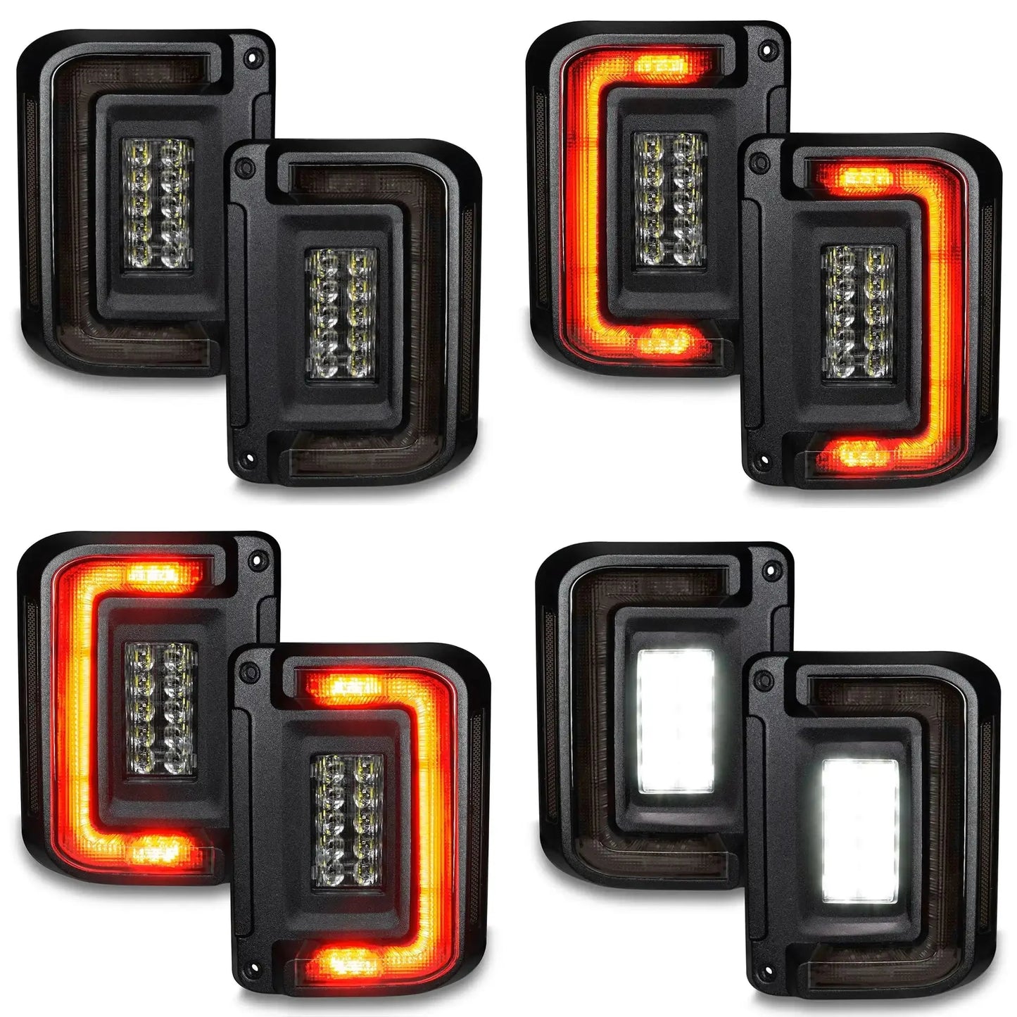 ORACLE Lighting Flush Mount LED Tail Lights for 2007-2017 Jeep Wrangler JK