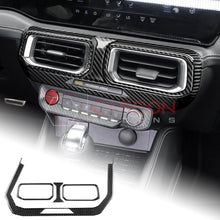 Real Carbon Fiber Center Dashboard A/C Vent Trim Overlays for 2024+ Ford Mustang