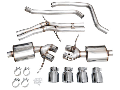 AWE Tuning 2022+ Porsche Macan 2.9TT Touring Edition Catback Exhaust w/ Chrome Silver Tips 3015-42952