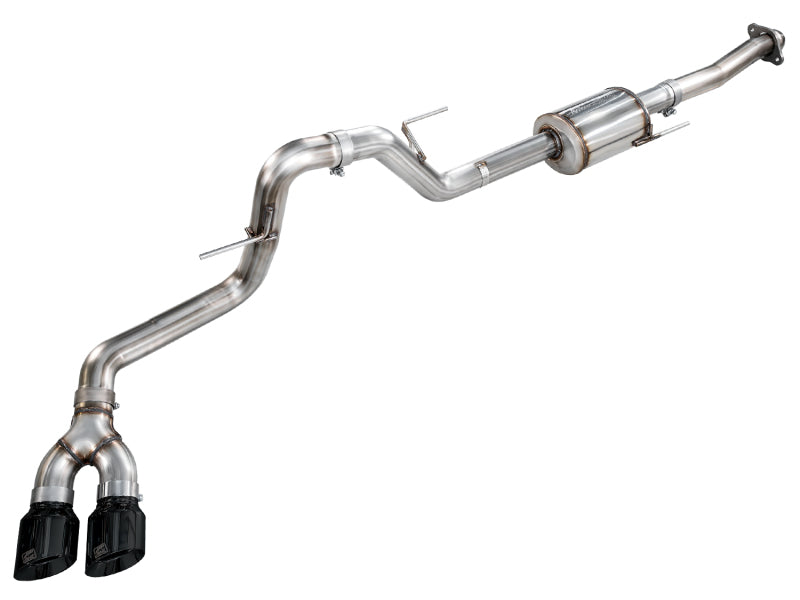 AWE Tuning AWE 21-25 Ford F150 (14th Gen Reg Cab) Cat-Back Exhaust - 4.5in Dual Side Exit Diamond Black Tips 3015-33145