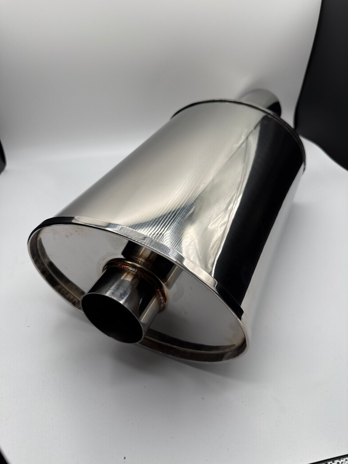 SPDZ1 World Spec 2.5 Inch Muffler Oval 2.5" Inlet 3.5" Outlet