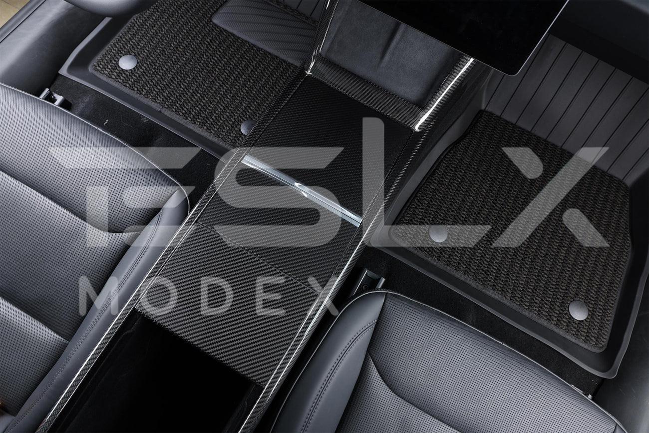2024-Up Tesla Model 3 Carbon Fiber Interior Central Storage Box Cover