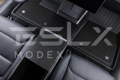 2024-Up Tesla Model 3 Carbon Fiber Interior Central Storage Box Cover