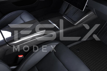 2024-Up Tesla Model 3 Carbon Fiber Interior Console Frame