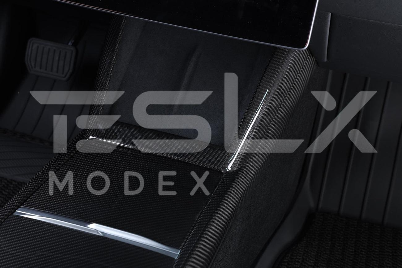 2024-Up Tesla Model 3 Carbon Fiber Interior Console Frame