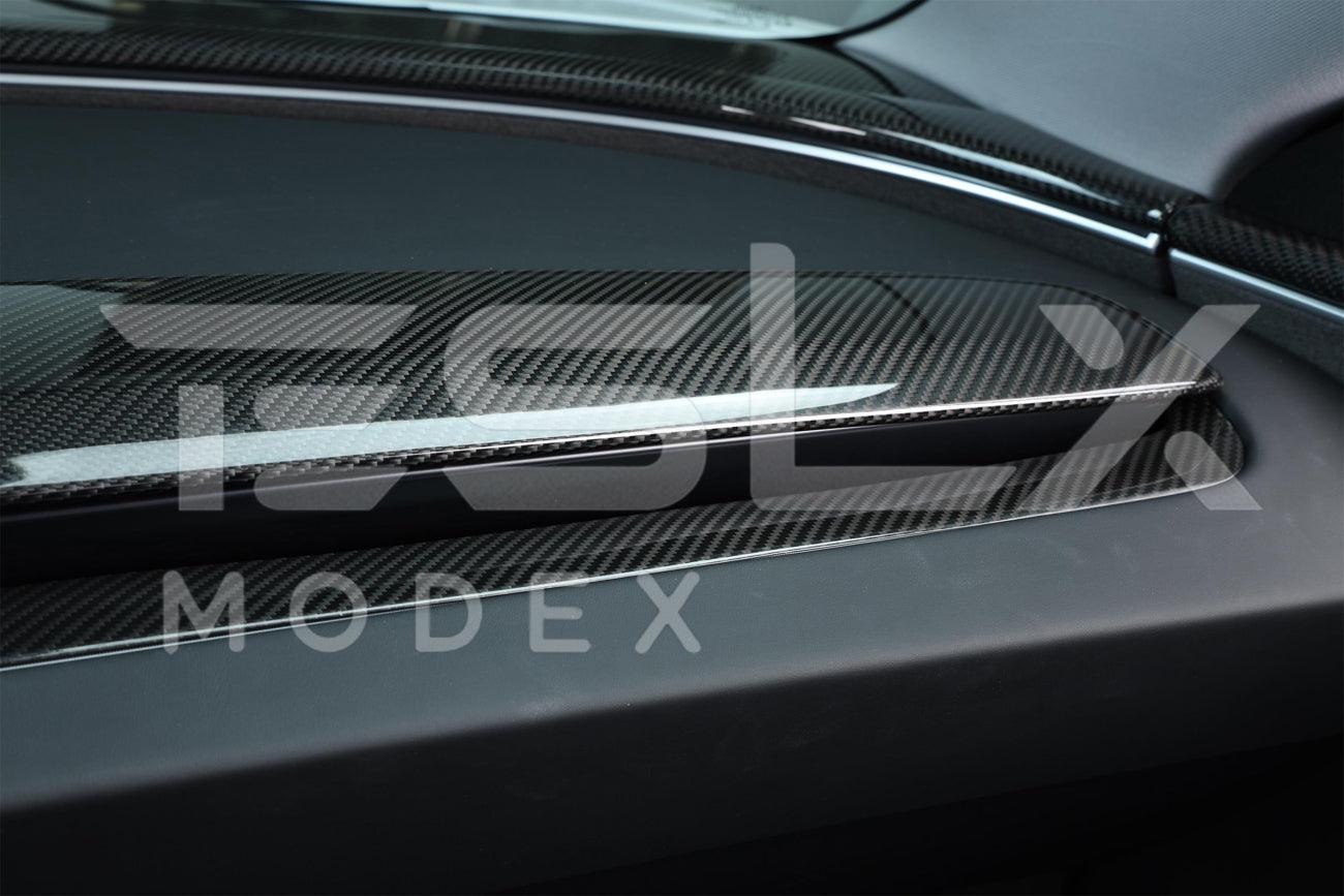 2024-Up Tesla Model 3 Carbon Fiber Interior Front Dashboard Cover
