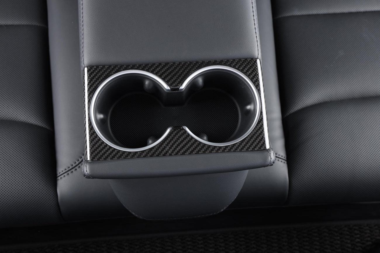 2024-Up Tesla Model 3 Carbon Fiber Interior Water Cup Frame