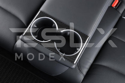 2024-Up Tesla Model 3 Carbon Fiber Interior Water Cup Frame