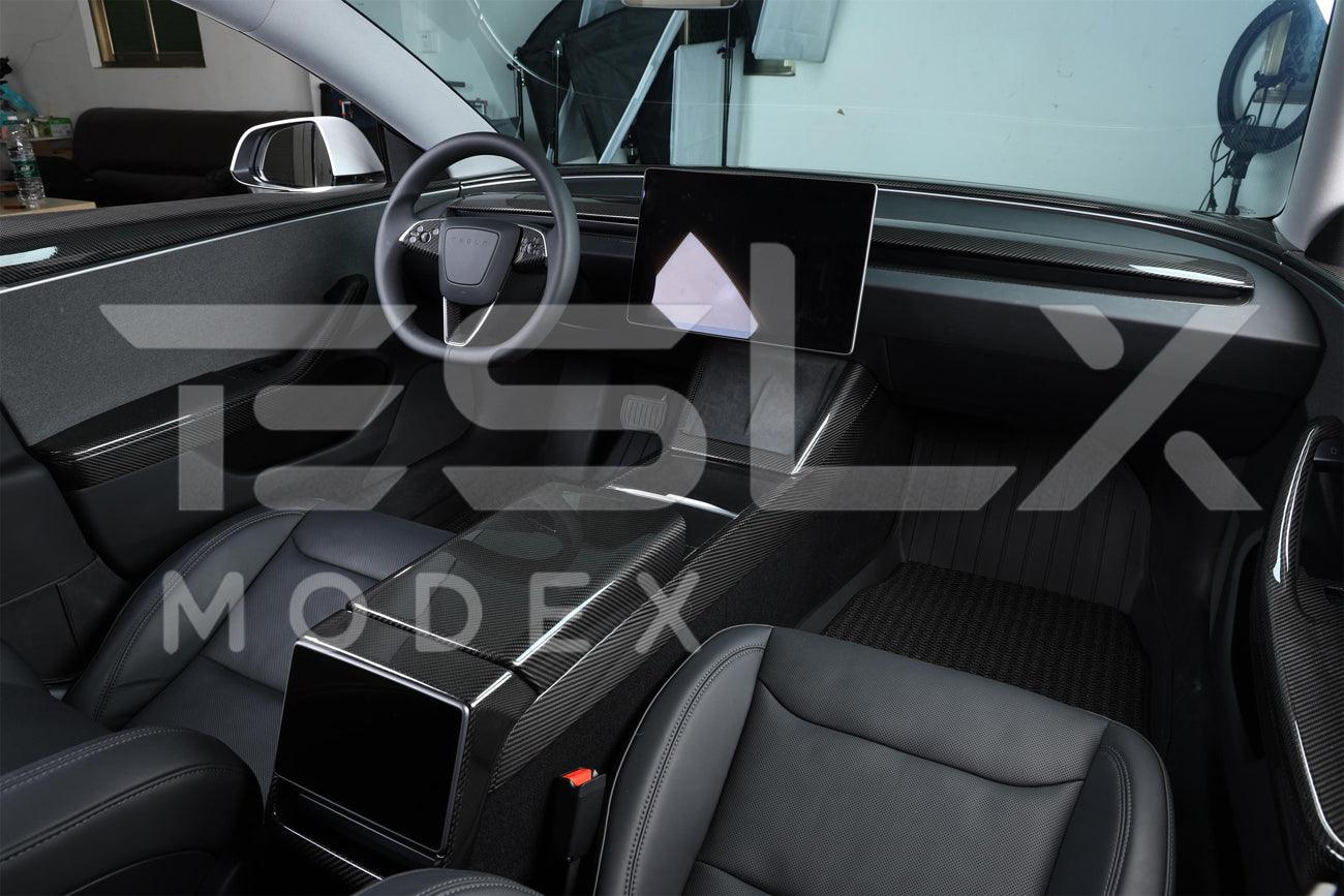 2020-Up Tesla Model 3 & Y Carbon Fiber Interior Center Console Shift Sides