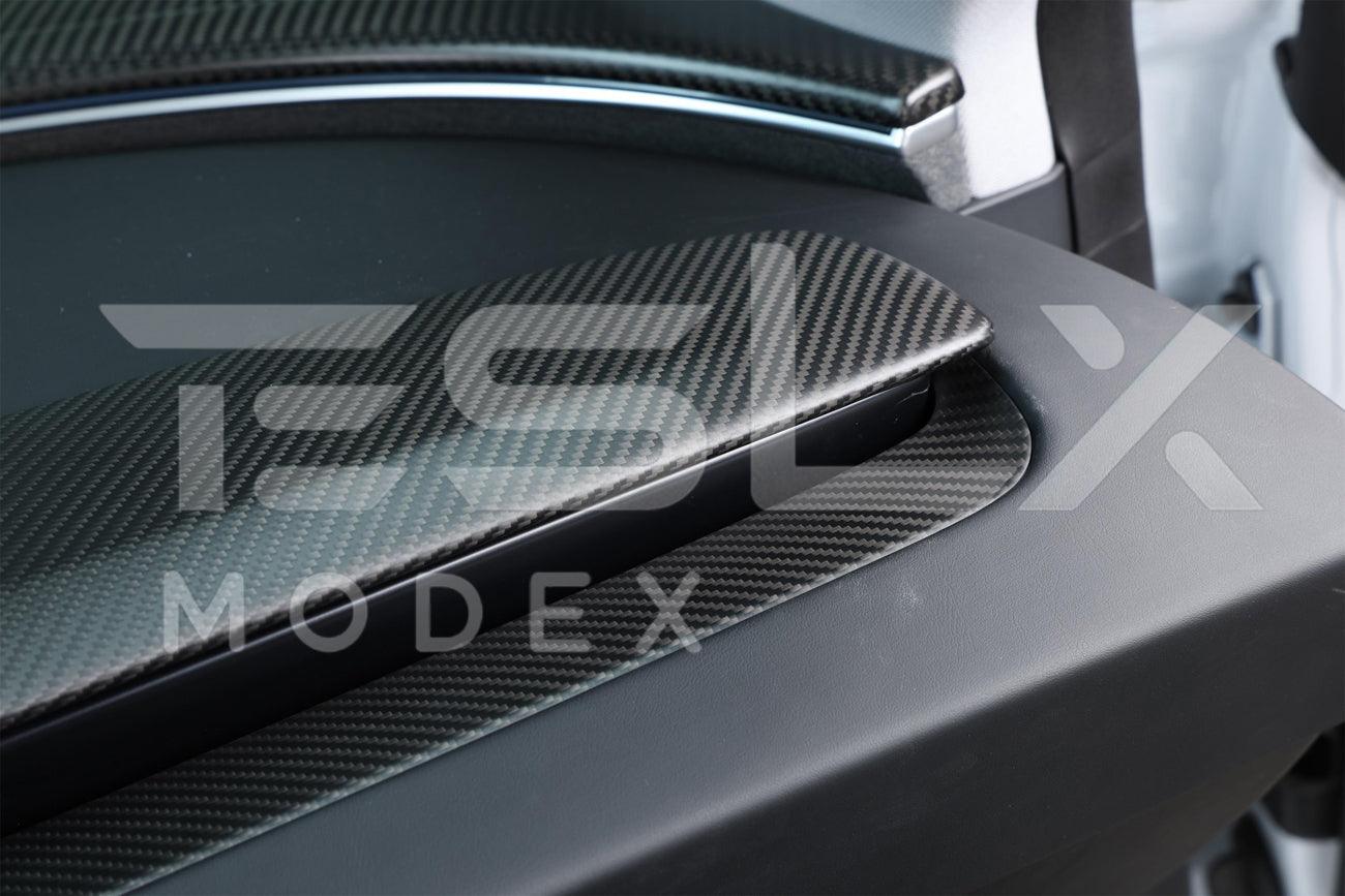 2024-Up Tesla Model 3 Carbon Fiber Interior Front Center AirOutlet Frame Cover