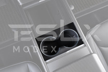 2024-Up Tesla Model 3 Carbon Fiber Interior Water Cup Frame