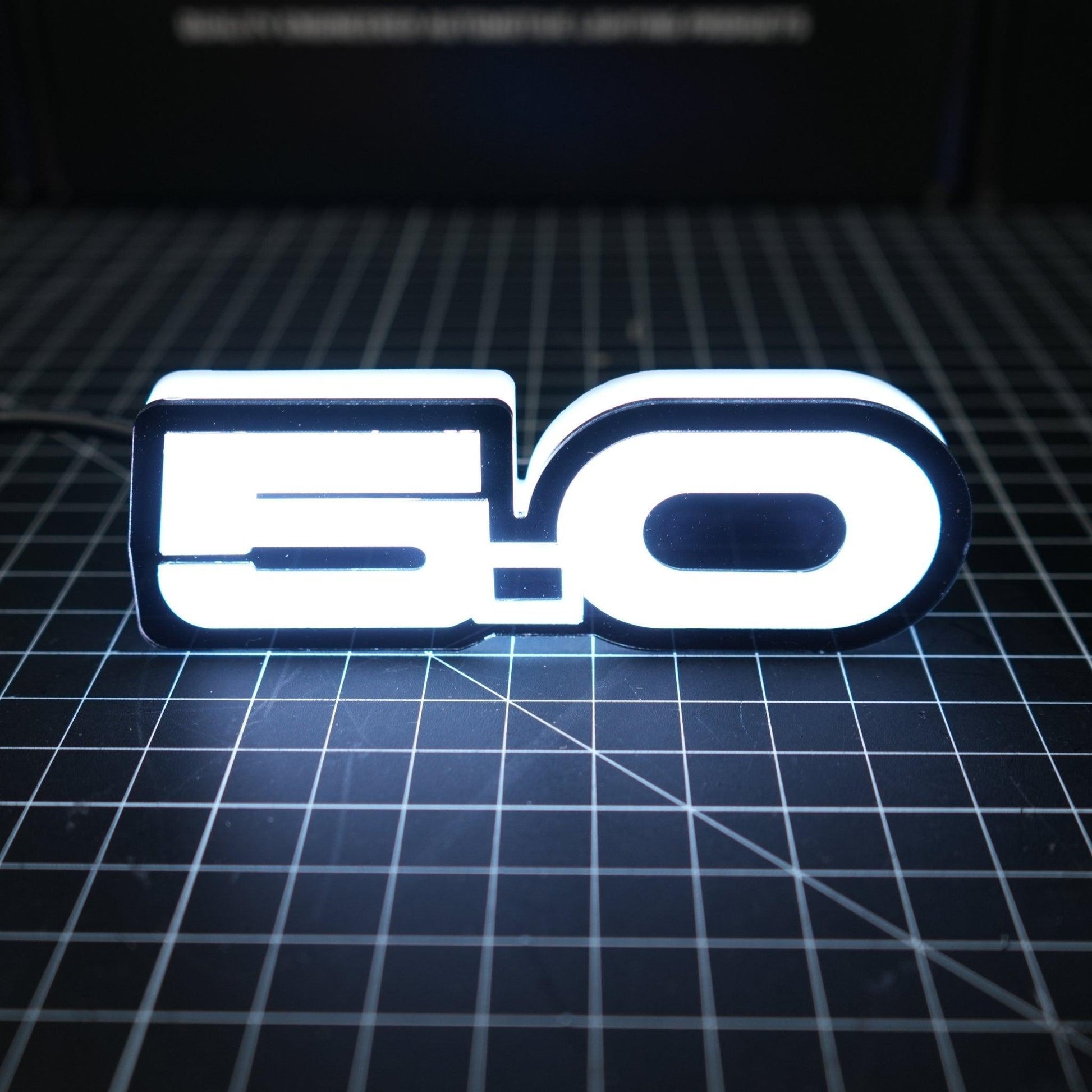 5.0 LED Emblem Badge: Ford Mustang (Multicolor Flow)