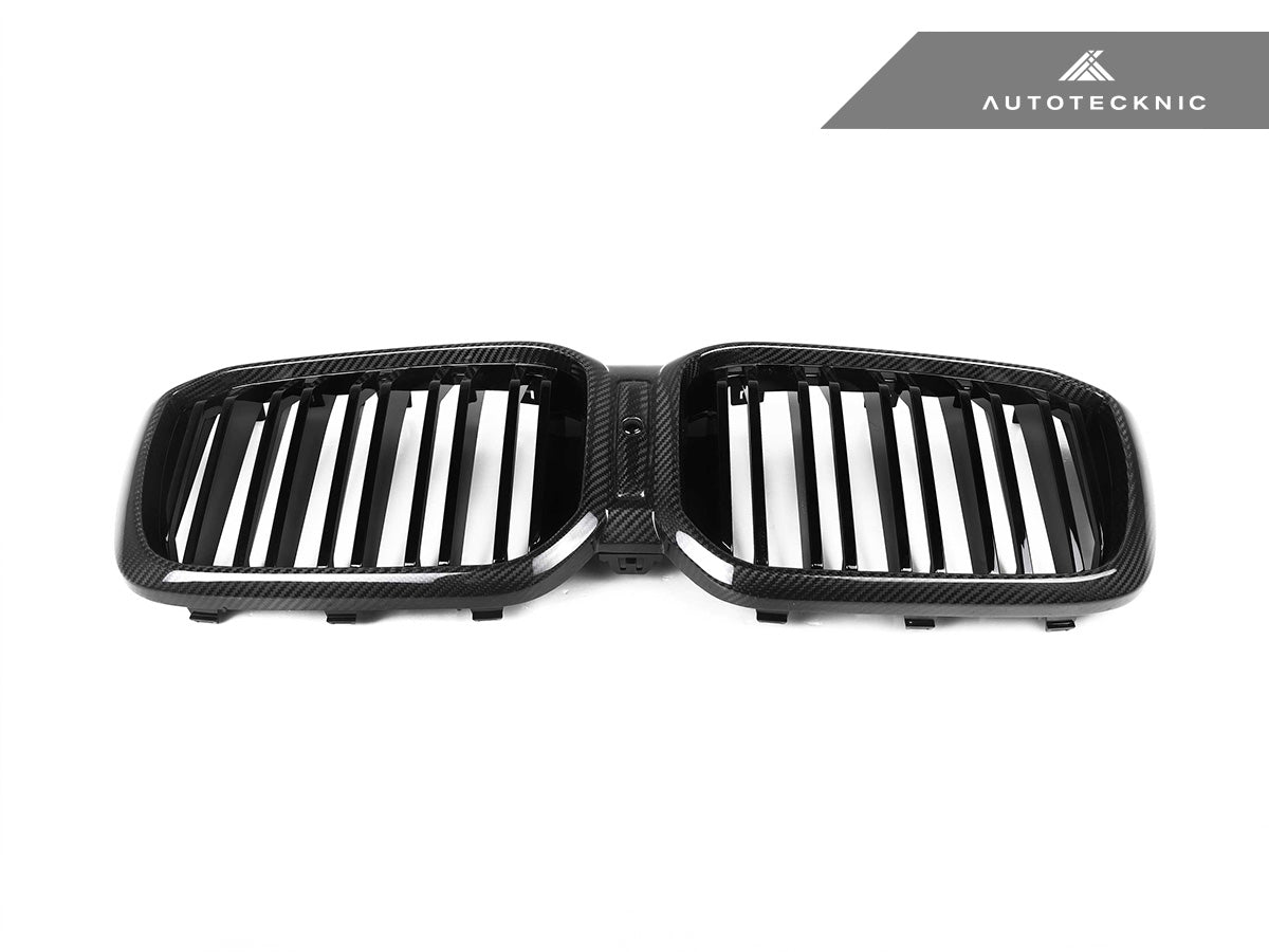 AutoTecknic Dry Carbon Fiber Dual-Slats Front Grille Set - F97 X3M LCI | F98 X4M LCI