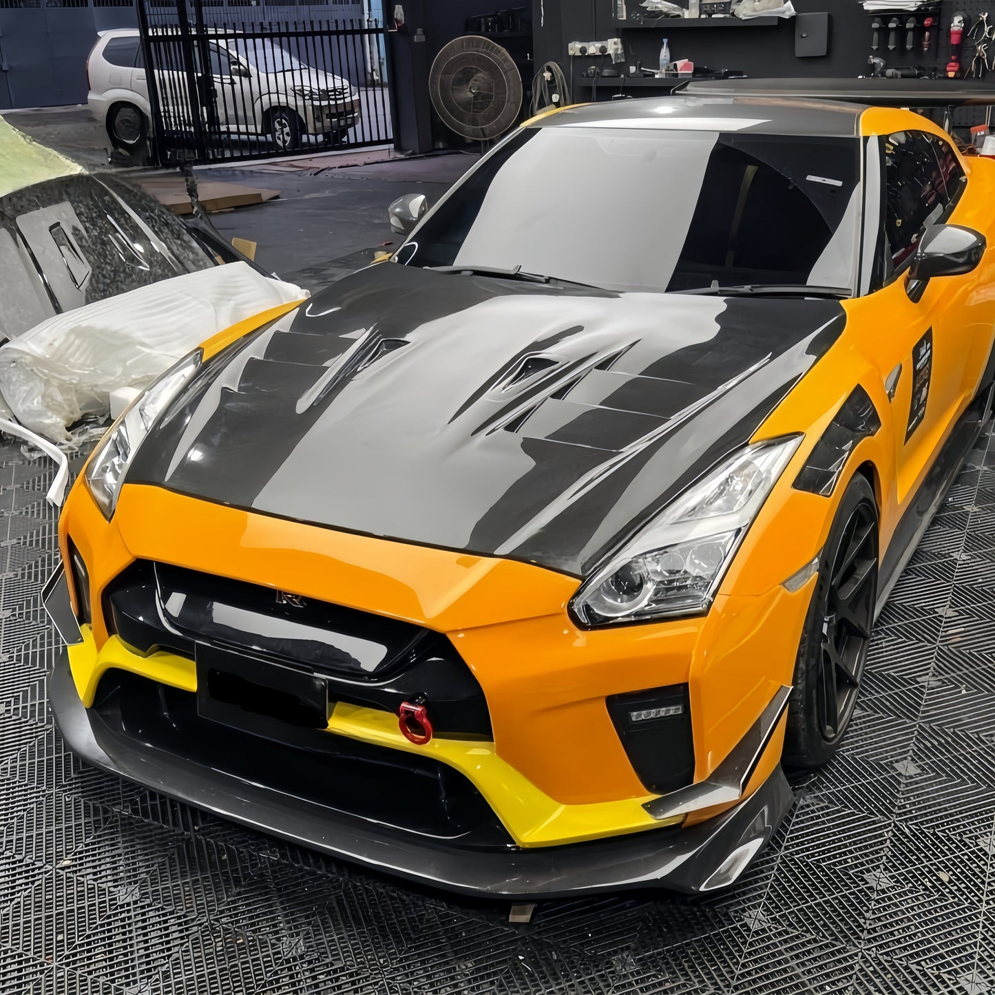 JDMuscle [17-24 GT-R] Carbon Fiber Hood - TS Style