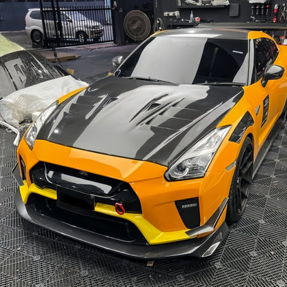 JDMuscle [17-24 GT-R] Carbon Fiber Hood - TS Style