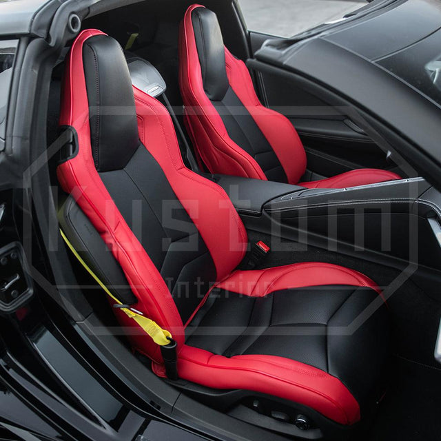 Corvette C8 Premium Custom Leather Seat Covers