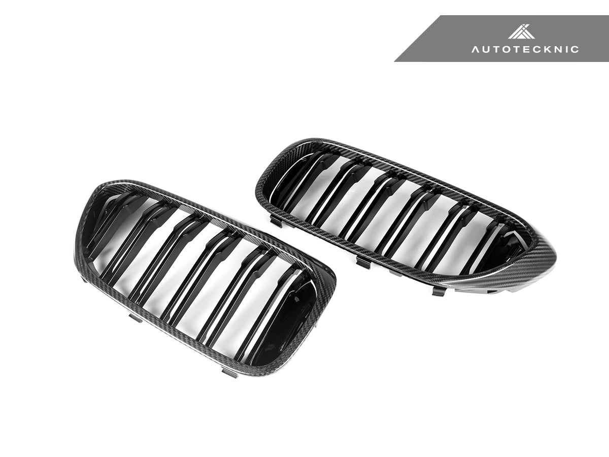 AutoTecknic Carbon Fiber Front Grille Set - G30 5-Series Pre-LCI