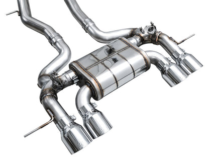 AWE Tuning 23-24 BMW G87 M2 SwitchPath Edition Exhaust - Chrome Silver Tips 3025-42487