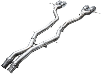 AWE Tuning 23-24 BMW G87 M2 Track Edition Exhaust - Chrome Silver Tips 3020-42487