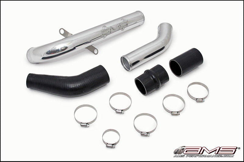 AMS Performance 08-15 Mitsubishi EVO X Upper I/C Pipe - Black Powder Coat AMS.04.09.0002-2
