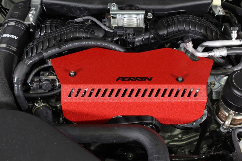 Perrin [22-25 WRX] Pulley Cover - Red | PSP-ENG-153RD