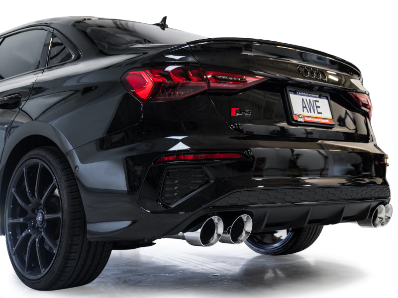 AWE Tuning AWE 22-24 Audi 8Y S3 Touring Edition Exhaust - Chrome Silver Tips 3015-42897