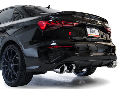 AWE Tuning AWE 22-24 Audi 8Y S3 Touring Edition Exhaust - Chrome Silver Tips 3015-42897