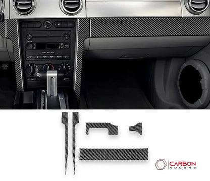 [5pcs] Real Carbon Fiber Lower Dash Overlay for Mustang 2005-2009