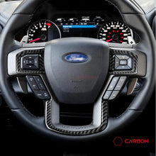 [5pcs] Real Carbon Fiber Steering Wheel Trim Overlay | 2015-2020 F150