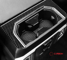 [5pcs] Real Carbon Rear Center Cup Holder Trim Overlay | 2015-2020 F150