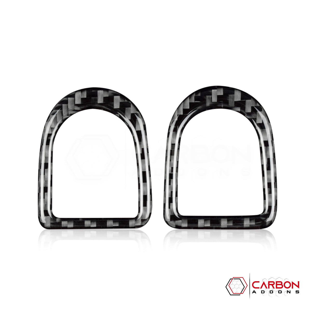 Real Carbon Fiber Door Lock Trim Overlay | Mustang 2005-2009