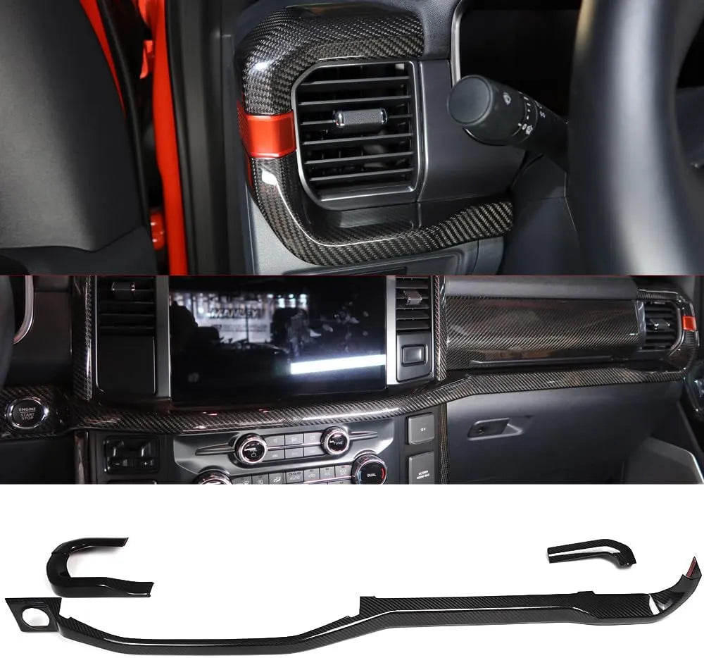 F150 2021-Up Dashboard Trim Hard Carbon Fiber Cover
