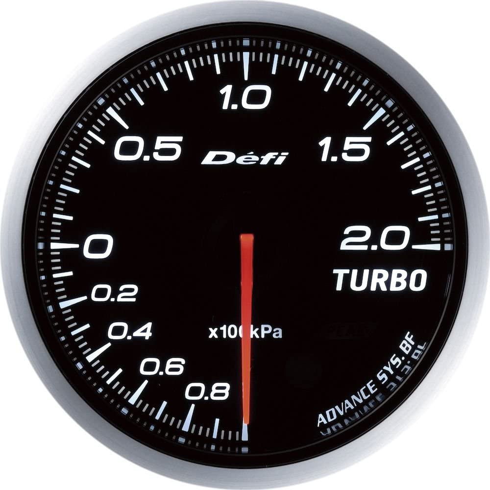 Defi DF09901 Advance BF Bar Boost Gauge, White, 60mm