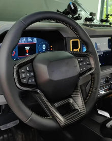 Real Carbon Fiber Steering Wheel Button Trim Cover For 2021+ Bronco