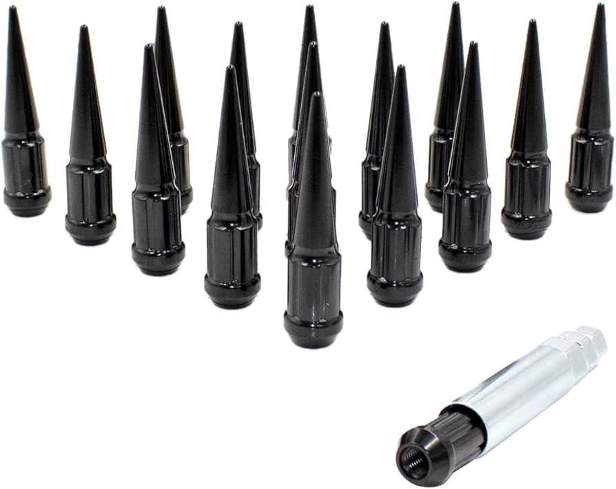 CPR Spike Lug Nuts – 17mm Hex – 12x1.5 Thread – Green Finish – Set of 20