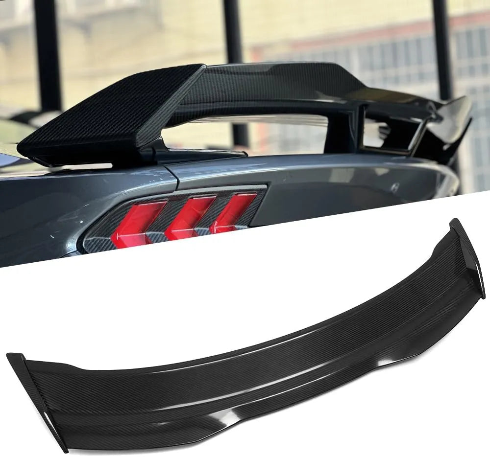 2024+ S650 Mustang Dark Horse Style Carbon Fiber Spoiler with built in Gurney Flap