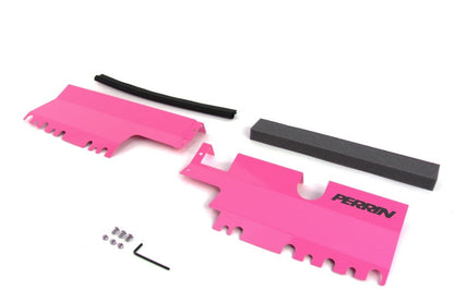 Perrin [15-21 WRX/STI] Without OEM Intake Scoop 2pc Radiator Shroud Hyper Pink | PSP-ENG-512-2HP