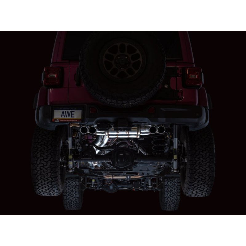 AWE 21+ Wrangler 392 Switchpath Cat-Back Exhaust- Quad BashGuards