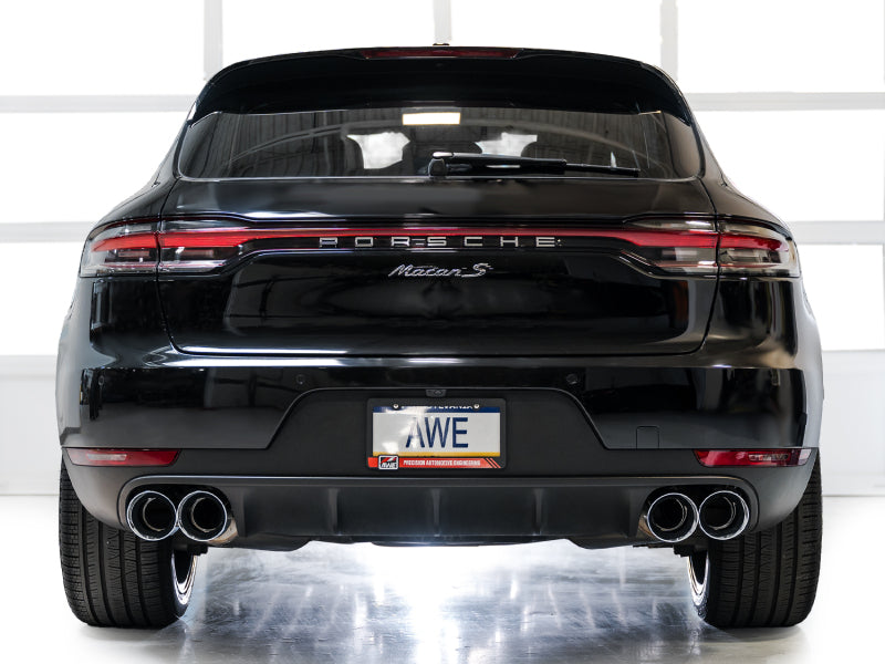 AWE Tuning 19-21 Porsche Macan 3.0T/2.9TT Touring Edition Catback Exhaust w/ Chrome Silver Tips 3015-42951