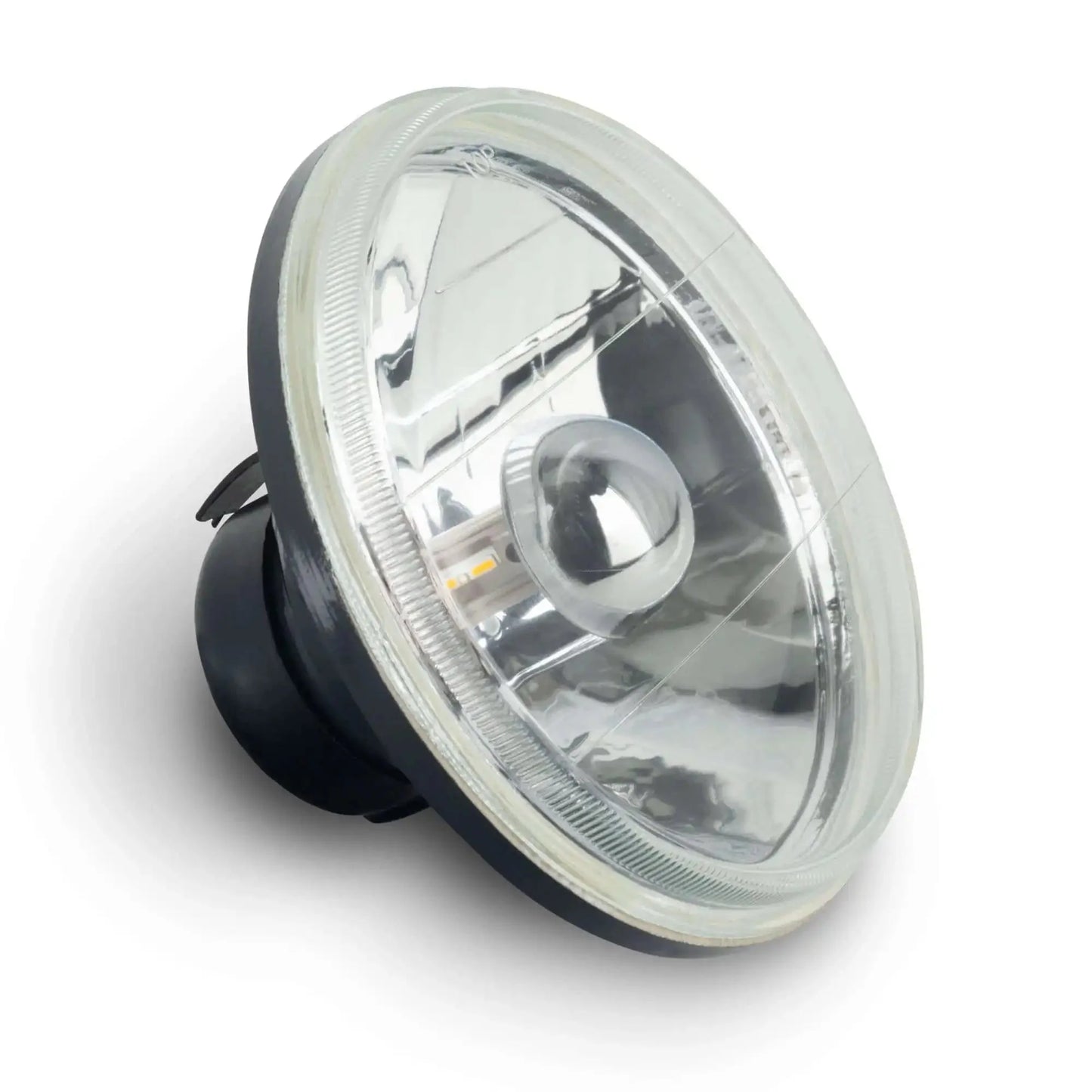 7" Sealed Beam Glass Lens Headlight – Non-Halo (Compatible with H4 LED Bulbs)