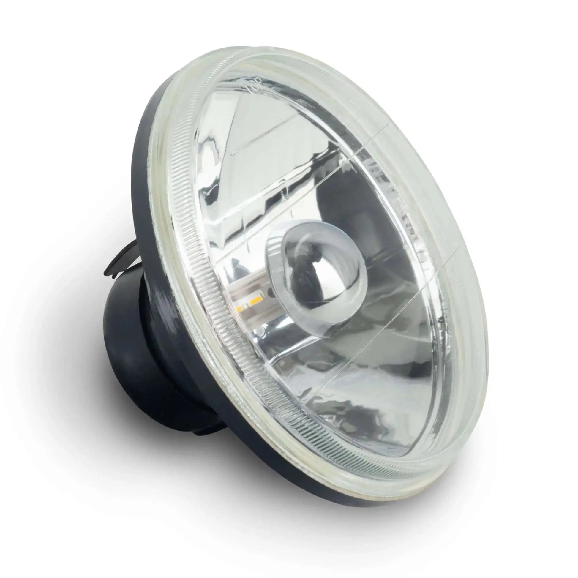 7" Sealed Beam Glass Lens Headlight – Non-Halo (Compatible with H4 LED Bulbs)