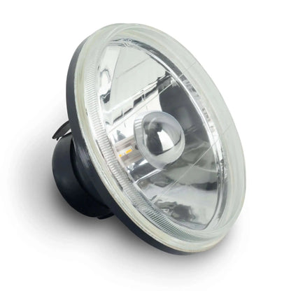 7" Sealed Beam Glass Lens Headlight – Non-Halo (Compatible with H4 LED Bulbs)